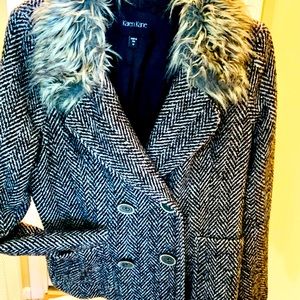 Karen Kane herringbone double breasted jacket